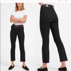 Everlane High Rise Kick Crop Jeans black 26